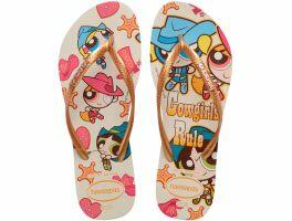 Havaianas Slim Warner Classics (33/34) - Bege Palha 0121