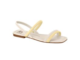 Sandália Moleca 5462.111 (34-39)  - Amarelo Branco Off 83768 