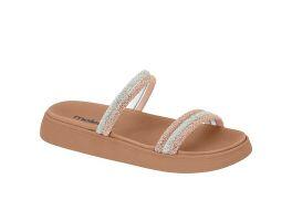 Tamanco Moleca 5469.135 (34-39) - Cristal Branco Ouro 98640 