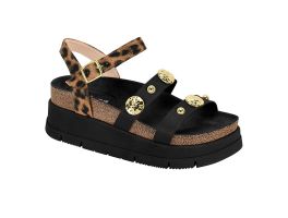 Sandália Moleca 5513.104 (34-39) Cx c/ 8 pares - Multi Camel Preto 96662 