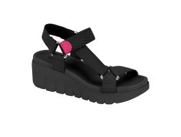Sandália Moleca 5536.101 (34-39) - Preto Pink 82029 