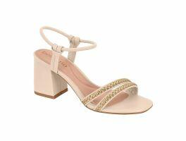 Sandália Beira Rio 8436.237 (34-39) - Creme Dourado Prata 101477 