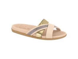Sandália Beira Rio 8544.103 (34-39) - Creme Cristal Dourado 100525