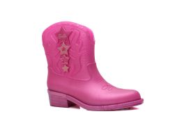 Bota Barbie Western 23227 (26-34) - Rosa Médio Prata Bm409 