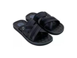 Chinelo Cartago Alabama Slide 12203 (37-44) - Preto Grafite Azul Bk514