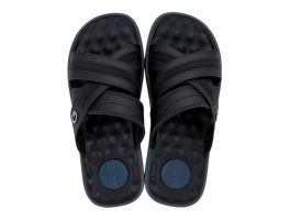 Chinelo Cartago Alabama Slide 12203 (37-44) - Preto Grafite Azul Bk514