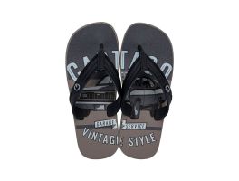 Chinelo Cartago Atlanta Dedo 11841 (28-36) - Cinza Preto Branco BL057