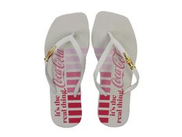 Chinelo Coca Cola Napoles Cc4324 (33-40) - Branco Branco 