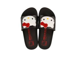 Chinelo Hello Kitty Mania Gaspea 23315 (25-33) - Preto Branco BO816 