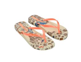 Chinelo Ipanema Mari Bloom 27454 (33-40) - Bege Laranja Dourado Bs001