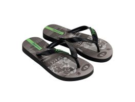 Chinelo Ipanema Temas Infantil 25479 (23-32) - Preto Cinza Bk643 