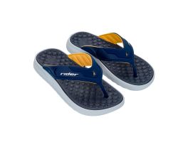 Chinelo Rider R Soft Plus 12528 (37/44) - Branco/Azul/Amarelo Bq323