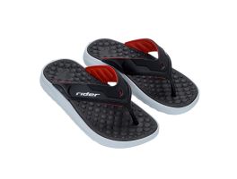 Chinelo Rider R Soft Plus 12528 (37-44) - Branco Preto Vermelho Bq322