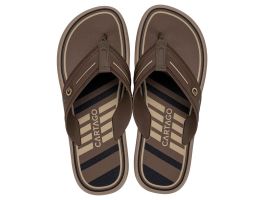 Chinelo Cartago Palermo II 12572 (37-44) - Bege Marrom Br540 