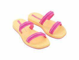 Chinelo Ipanema Slide 27401 (25-33) - Amarelo Lilás Prata Bs220 