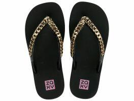Chinelo Zaxy Hype 19286 (25-33) - Preto Champagne Bs651 