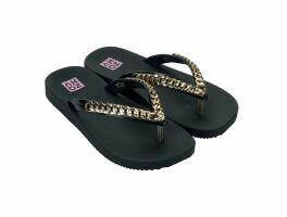 Chinelo Zaxy Hype 19286 (25-33) - Preto Champagne Bs651 