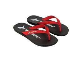 Chinelo Rider Feel 12303 (37-44) - Preto Vermelho Branco Bj010 