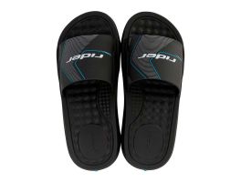 Chinelo Slide Rider Step 12265 (37-44) - Preto Preto Branco Bd725 