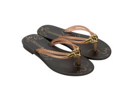 Rasteirinha Grendha Bela Amar 19038 (25-34) - Preto Dourado Bg238 