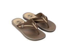 Chinelo Cartago Palermo 12397 (37-44) 02150 - Cinza Marrom Be705 