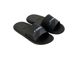 Chinelo Slide Rider Step 12265 (37-44) - Preto Preto Branco Bd725 
