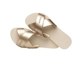 Havaianas Aqua Metallic (33-40) - Bege Palha 0121  