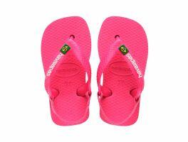 Havaianas New Baby Brasil Logo (Nº19) - Rosa Flux Branco 8418 