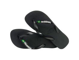 Havaianas Brasil Logo (45/46) - Preto Preto 1069 