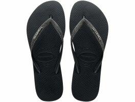 Havaianas Slim Glitter (45/46) - Preto Cinza Dark Metálico 2191