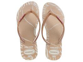 Havaianas Slim Glitter Edge (37/38) - Bege Palha 0121