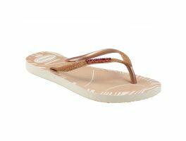 Havaianas Slim Glitter Edge (33/34) - Bege Palha 0121