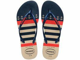 Havaianas Slim Nautical (39/40) - Bege Palha Marinho 8009 