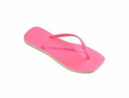 Havaianas Slim Square Glitter (41/42) -  Neon Bege Palha Rosa Neon 0969