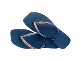 Havaianas Slim Square Glitter (33/34) - Azul Índigo 0089 