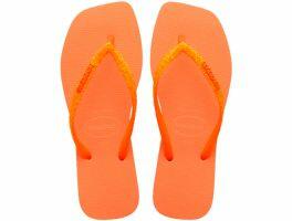 Havaianas Slim Square Glitter Neon (39/40) - Bege Palha Laranja 9897 