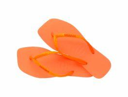 Havaianas Slim Square Glitter Neon (39/40) - Bege Palha Laranja 9897 