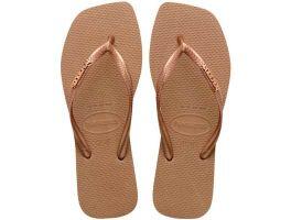Havaianas Slim Square Logo Metallic (41/42) - Rose Gold 5282 