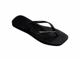 Havaianas Slim Square Logo Metallic (37/38) - Preto Prata 2976 