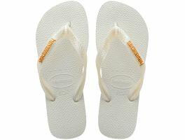 Havaianas Top Logo Metallic (39/40) - Branco 0001