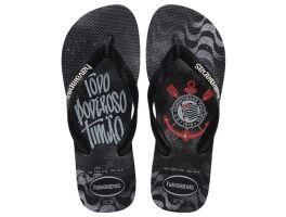 Havaianas Top Times Corinthians (45/46) - Preto Branco 4058
