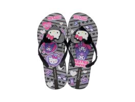 Chinelo Ipanema Hello Kitty And Friends 27389 (23-34) - Cinza Preto Rosa Bo819 
