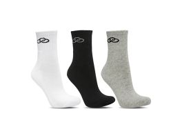 Meia Olympikus Cano Medio OIMSA81922 Branco Preto Mesclado 39/44