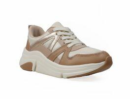Tênis Modare 7401.102 (34-39) - Branco Off Tan Bege Dourado 102300 