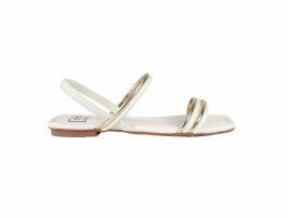 Sandália Moleca 5462.111 (34-39) - Branco Off Dourado  35499