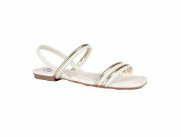 Sandália Moleca 5462.111 (34-39) - Branco Off Dourado  35499