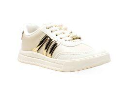 Tenis Molekinha 2575.115 (28-36) - Branco Off Glitter Dourado 105974