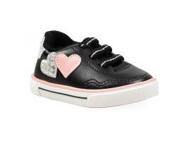 Tenis Molekinha 2740.201 (17-25) - Preto Rosa Prata 104206