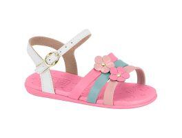 Sandália Molekinha 2743.102 (17-25) - Branco Rosa Ballet Azul 105379
