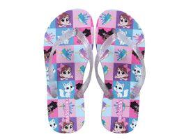 Chinelo Molekinha 2364.600 (26-32) - Rosa Ballet Azul Sky 104802 
